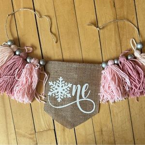 Winter ONEderland decorations for baby’s first birthday!